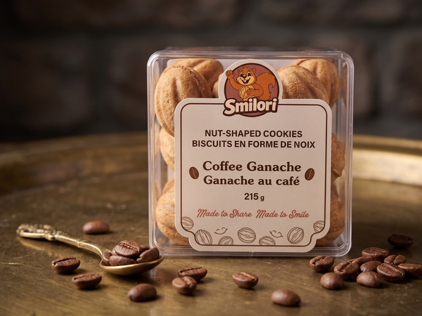 Coffee Ganache Nut-Shaped Cookies – Box of 18